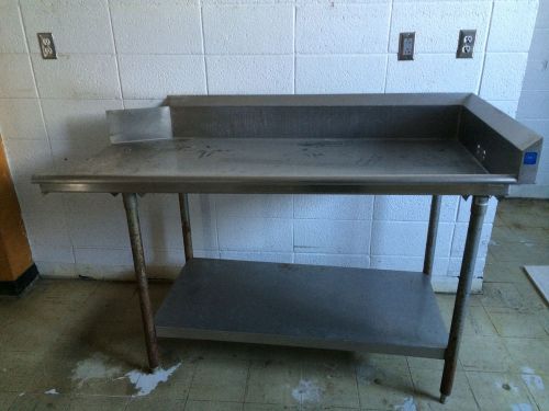 64&#034; Right Hand Clean Dish Table Stainless Steel