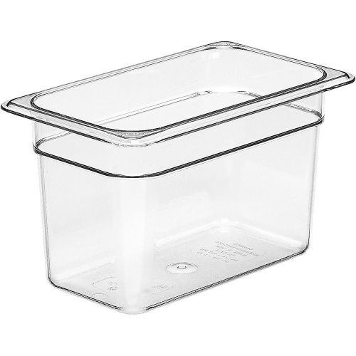 Cambro 1/4 gn food pan, 6&#034; deep, 6pk clear 46cw-135 for sale