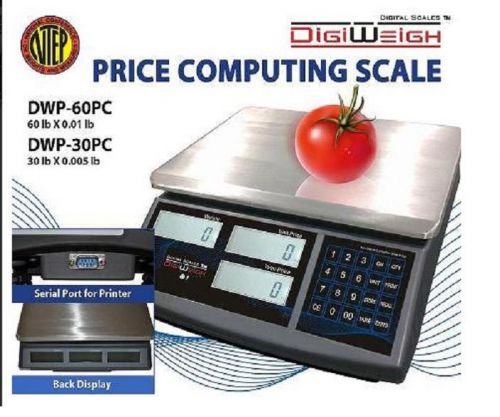 Digiweigh  dwp-60pc price computing scale 60x0.01 lb, ntep, legal for trade,new for sale