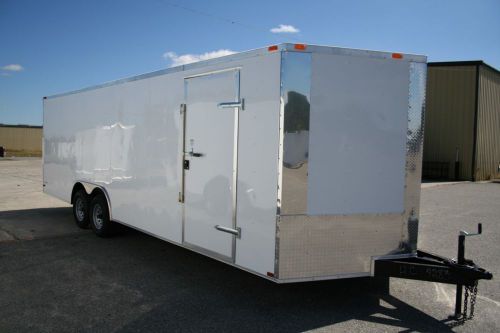 NEW 8.5 X 24 8.5X24 Enclosed Carhauler Trailer W/ V-Nose, MUST SEE ! ! !