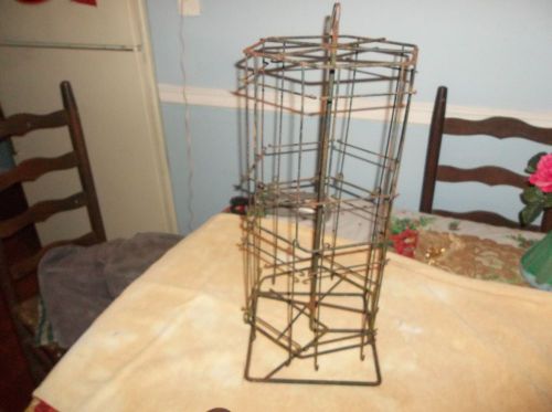 old metal rotating display rack