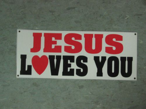 JESUS LOVES YOU BANNER Sign High Quality for Restaurant Business Home Church Bar