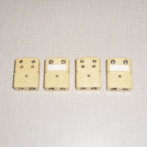 Lot of 4 new omega type k flat socket thermocouple connector ch+ al- for sale