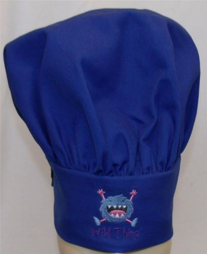 Blue Chef Hat Wild Thing Halloween Monster Monogram Child Size Adjustable NWT