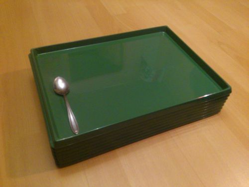 Original AIRLINE Food Trays/Serving Trays GREEN LARGE 10 pc