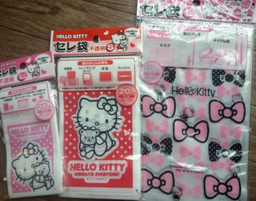 Hello Kitty Multipurpose Ziplock Bag Set Japan 55pcs NEW kawaii