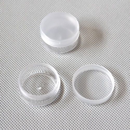 10x cosmetic plaster empty container box small box case screw cap 10g clear for sale