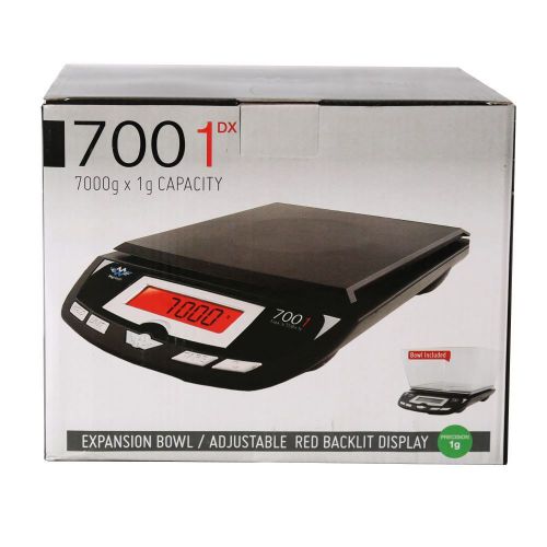 My weigh 7001dx scale w/bowl+accessories - 15lb/0.1oz – 7kg/1g – black - i7001 for sale