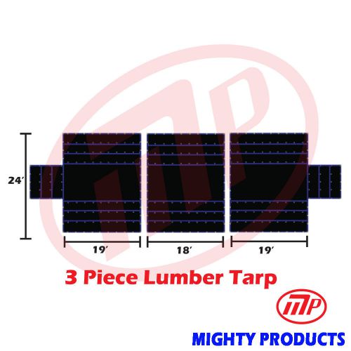 Flatbed truck tarp - light weight lumber tarp  -24 x 56 (3 pcs) (mt-lb-lw3pcs) for sale