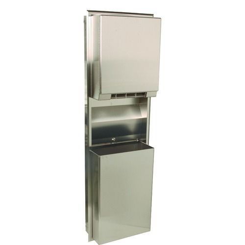 Paper towel dispenser with waste receptacle by bobrick, fmp 141-2099 for sale