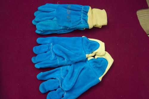 Firefighter&#039;s gloves - 2 pairs cowhide fireman vi-t made in u.s.a. - sz. large for sale