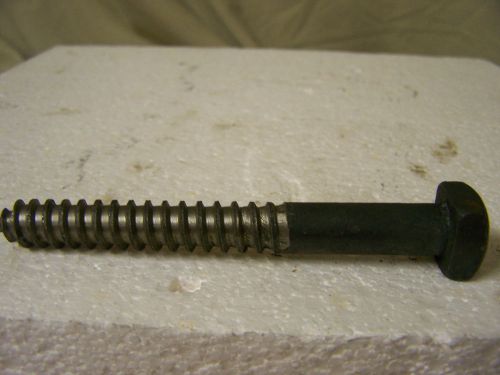 1/2&#034; x 4 1/2&#034; square head lag bolts - black finish -nos - qty. 25 for sale