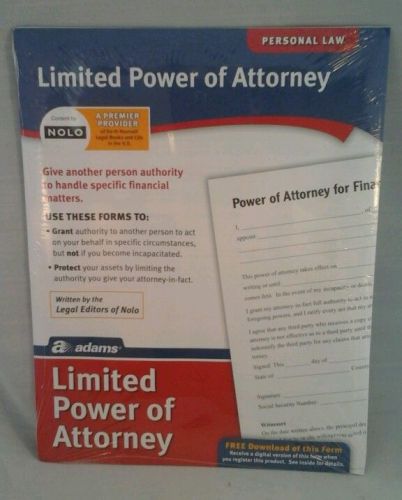 10-Pack Limited Power of Attorney Personal Law Legal Documents