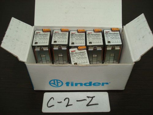 Lot of 6 FINDER - 55.34.9.024.0040 - RELAY, 4PCO, 24VDC, 7A, PLUG IN