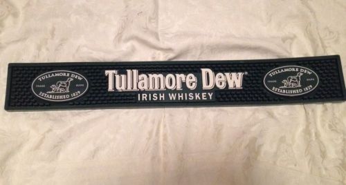 New tullamore dew irish whiskey green extra long rubber bar spill mat - 23&#034;x3&#034; for sale