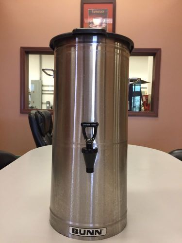 Bunn tdo-5 iced tea dispenser reservoir with lid, 5 gallon-stainless steel for sale