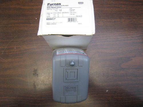 FURNAS 69WC7 GARD-IT PRESSURE SWITCH W/ RESET LEVER NEW FREE SHIPPING