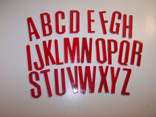 Lot of Vintage 2 Inch Plastic Sign Letters - Red