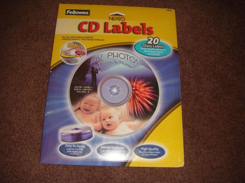 NEATO Fellowes 20 gloss white CD Labels DJ NEW