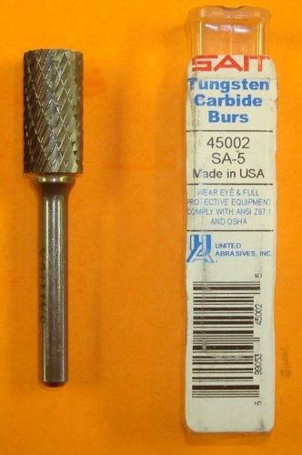 SAIT 45002 Tungsten Carbide Grinder Bur SA5 Double Cut/Alternate  1/2&#034; x 2 3/4