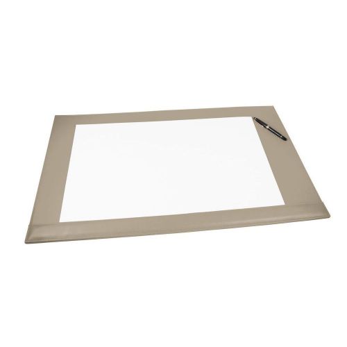 LUCRIN - Extra large Desk pad - Smooth Cow Leather - Light taupe
