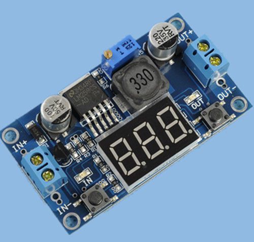 Dc lm2596 step down power module adjustable for arduino with led display for sale