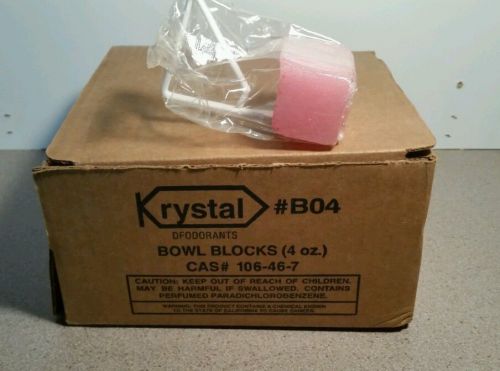 1 box 12ct new krystal b04 toilet bowl blocks, cherry, solid, 4 oz for sale