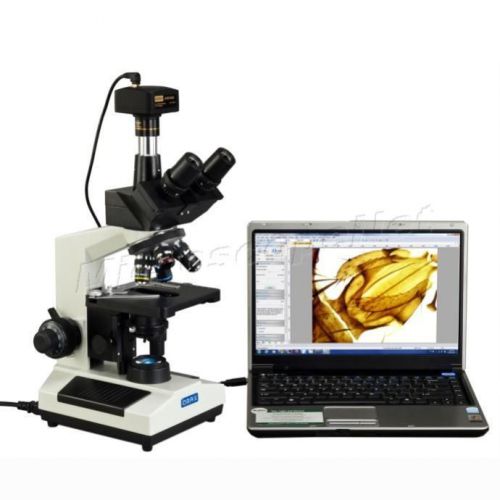 Omax 14mp digital lab trinocular biological replaceable led microscope 40x-2000x for sale