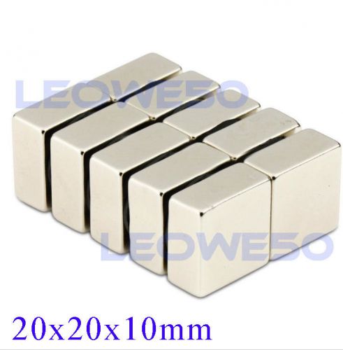 1/5/10X N50 20x20x10mmStrong Square Magnet Rare Earth Neodymium N718 from London