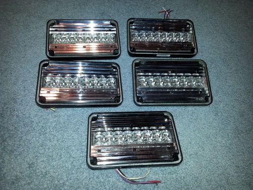 LOT of 5 Whelen 600 series LED Linear Perimeter Light Heads 4-wire