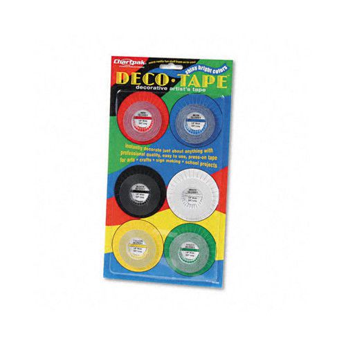 Higgins Chartpak Deco Bright Decorative Tape,0.12&#034; x 324&#034;, 6/Box