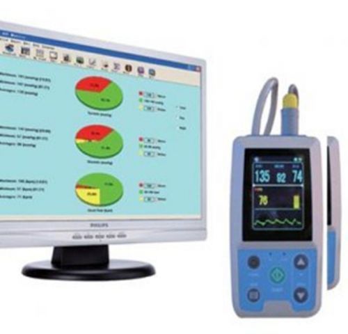 2015 New Ambulatory Blood Pressure Monitor 24hrs Holter ABPM +SpO2 Probe CE FDA