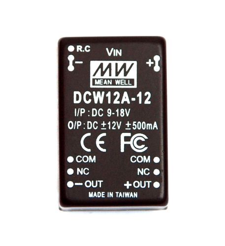 10pc DCW12A-12 DC to DC Converter Vin=12V Vout=±12V Iout=±500mA Po 12W Mean Well