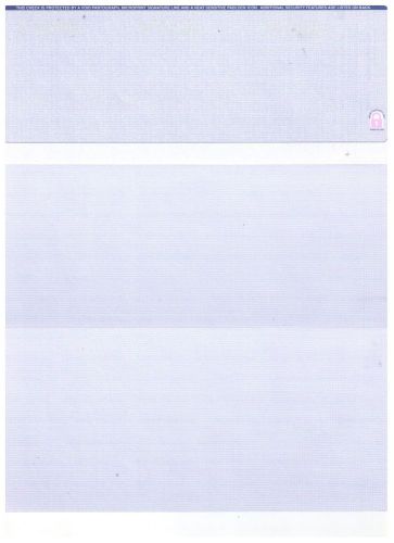 Blank Check paper with padlock icon 2500/case Blue Linen Top Safety Laser