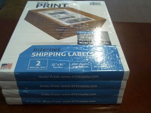 800 Adhesive Shipping Labels UPS USPS 2/Sheet 8.5 X 5.5