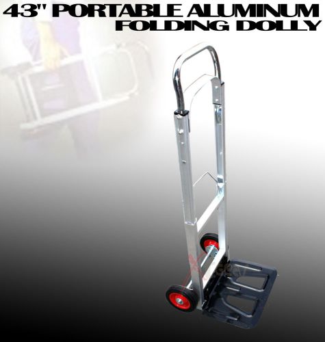 200LBS PORTABLE ALUMINUM  43&#034; FOLDING DOLLY MOVING HAND CART TRUCKS HOLDS