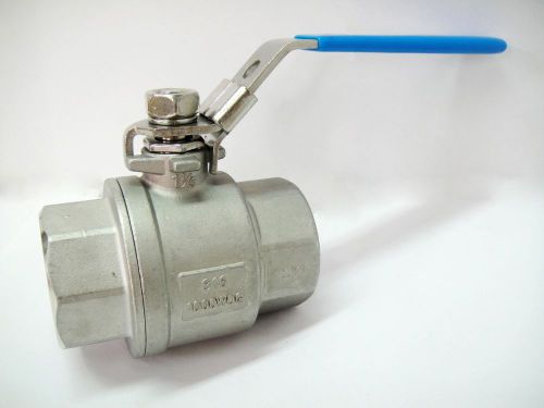 1-1/4&#034; npt 2-pc full port ball valve 316 stainless steel 1000wog for sale