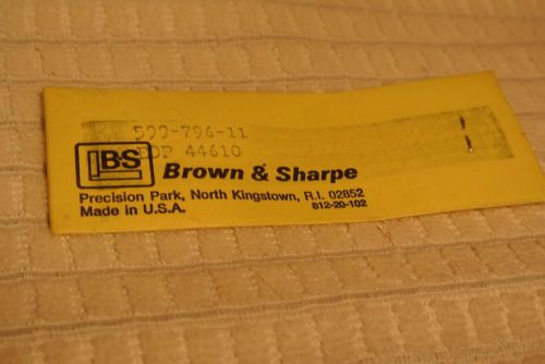 Brown &amp; Sharpe Jewelers Screw Driver Replacement Blade Size A (0.025) 599-796-11