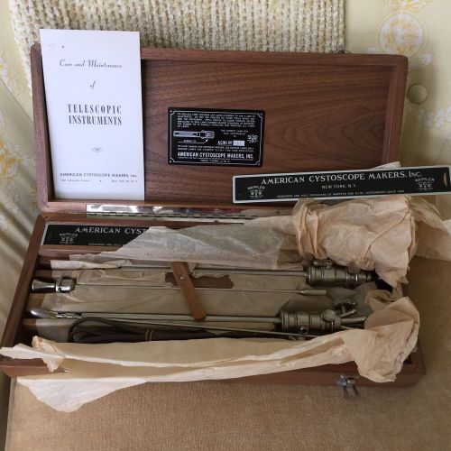 Vintage american cystoscope makers, inc #5320; telescopic instruments; catheter for sale