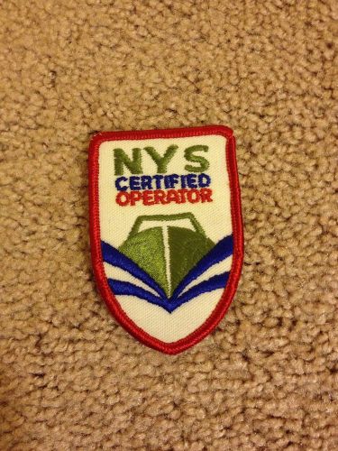 New York State Boat Certified Operator patch, NYS