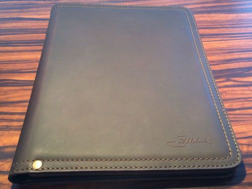 Saddleback leather notepad holder - medium, dark coffee brown for sale