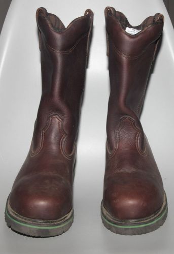 &#034;work 1&#034; steel toe leather work boots sz.7 1/2 men 9 women us made little prior for sale