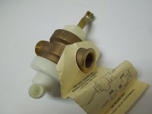 Bradley s07-015 foot valve assembly for wash fountain brass    &lt;491g2 for sale