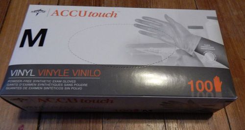 ACCU touch Vinyl Exam Gloves Powder-free Medium 7 boxes(100/Box) Latex Free