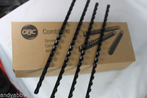 100 GBC 5/16&#034; CombBind BLACK Binding Combs #4000032G 40 Sheet NEW!