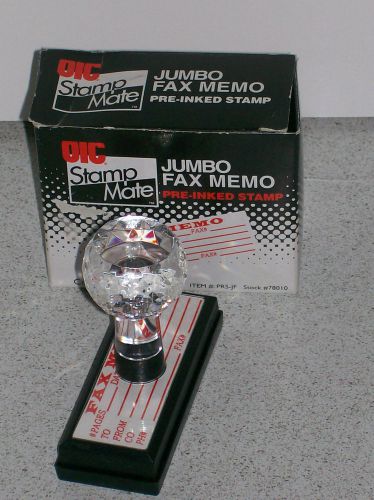 OIC Stamp Mate Jumbo Fax Memo Pre-Inked Stamp New In Box