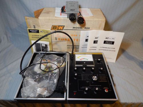 B&amp;k model 466 tube tester rejuvenator w adaptors manuals orig box + c40 adapter for sale