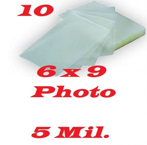 10 6 x 9  Laminating Laminator Pouches Sheets 5 Mil Photo