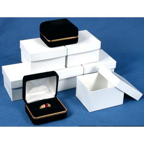 6 ring boxes black velvet jewelry case display gift box for sale