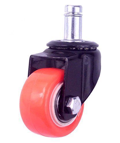 8t8 Office Chair Caster Wheel for Any Hardwood Floor Plug-in Cast Iron Bracket